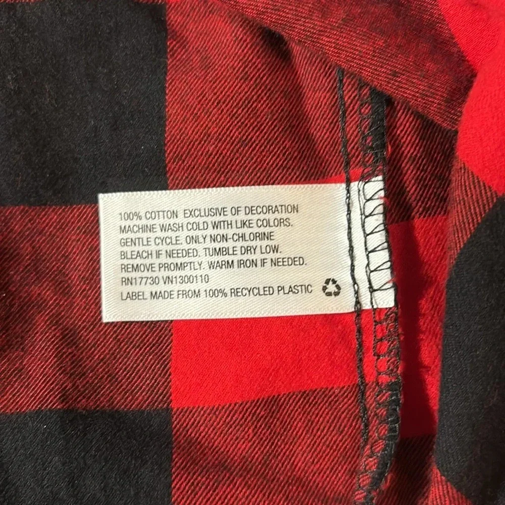 Wondershop -Womens Holiday Buffalo Check Plaid Flannel Pajama Set 3X